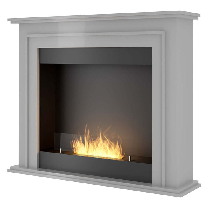 Freistehender Bioethanol Standkamin Portal XXL Weiss Schwarz Klassisch InFire SimpleFire stehender Biokamin