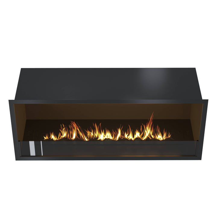 Bioethanol Einbau Kamin Ofen SELECTED 120cm Ethanol Einbaukamin von Wild Flame Frontal