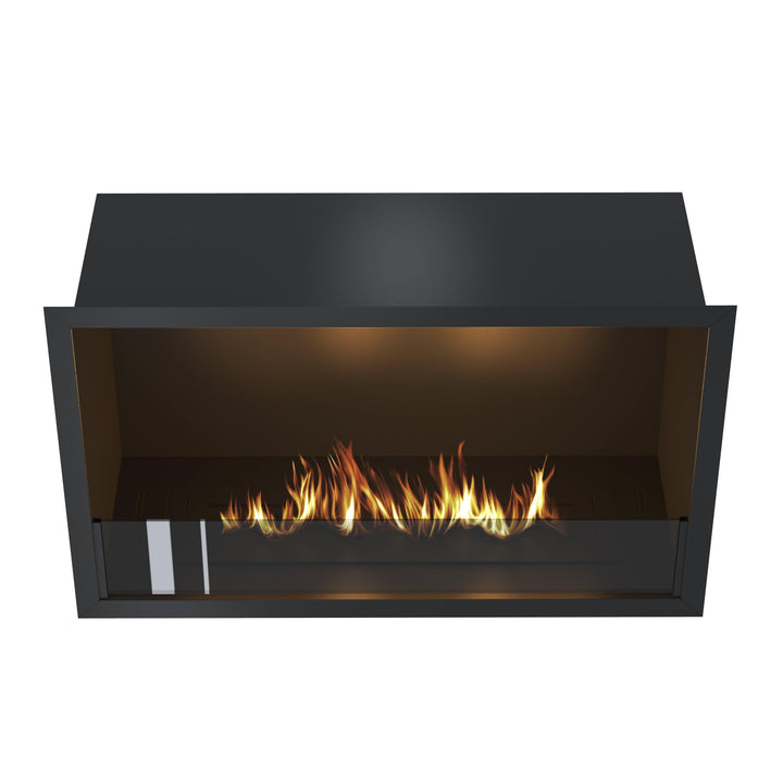 Bioethanol Einbau Kamin Ofen SELECTED 70cm Ethanol Einbaukamin von Wild Flame Frontal