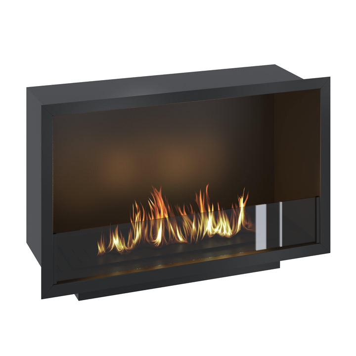 Bioethanol Einbau Kamin Ofen SELECTED 70cm Ethanol Einbaukamin von Wild Flame Seitlich